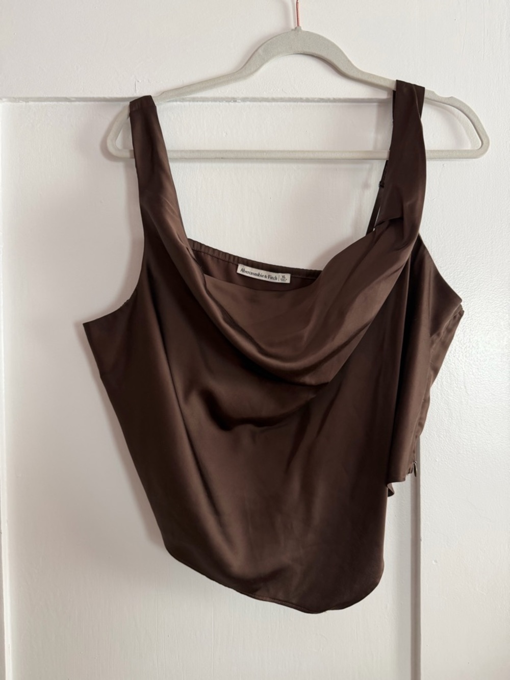 Abercrombie & Fitch Brown Satin Cowl Neck Camisole